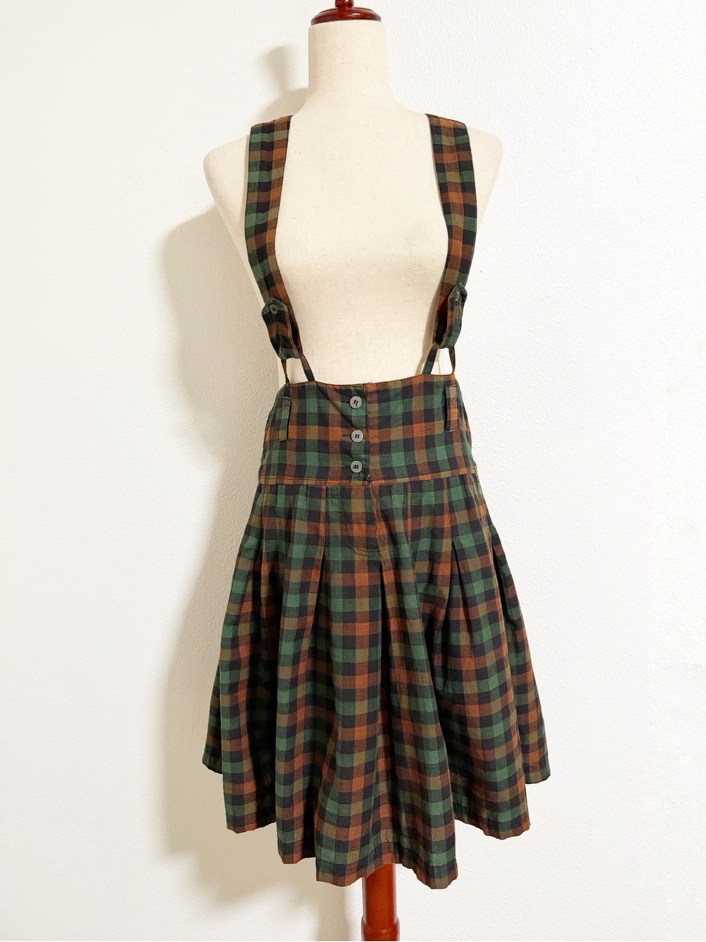 Vintage Y2K POP Plaid Pinafore Dress Academia Punk Preppy